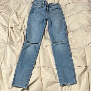 Stylish Distressed Blue Jeans
